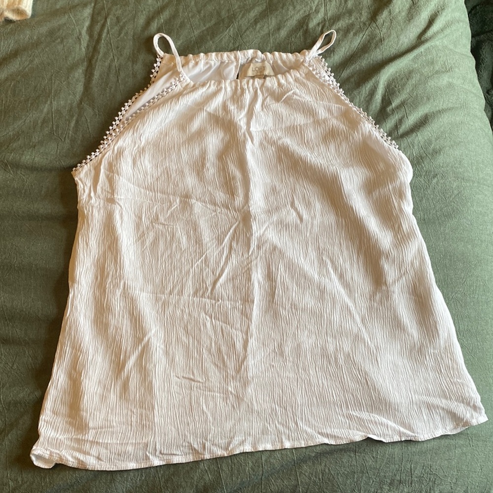 Loft medium white tank top